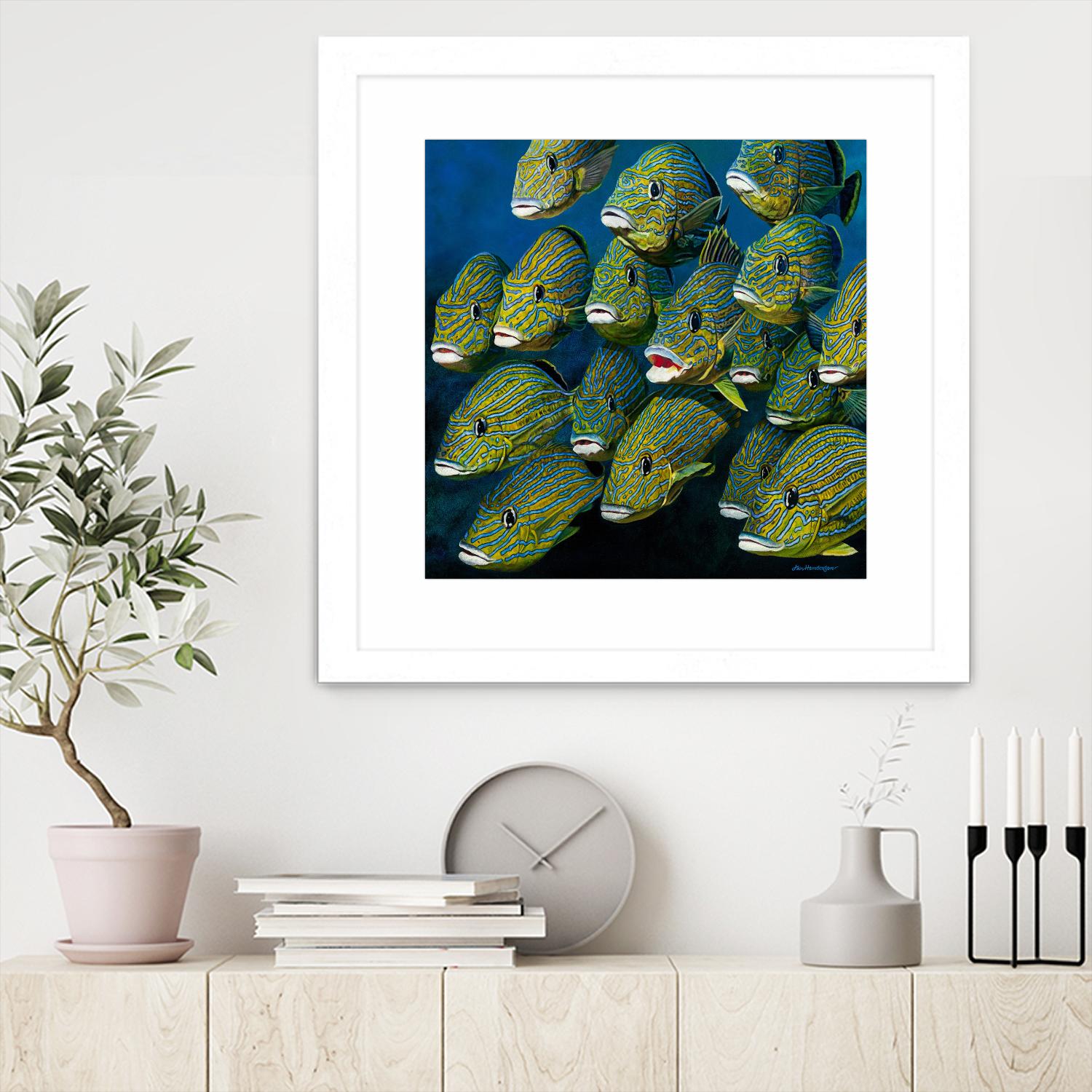 Shoal of Grunts by Jan Henderson on GIANT ART - multicolor animals
