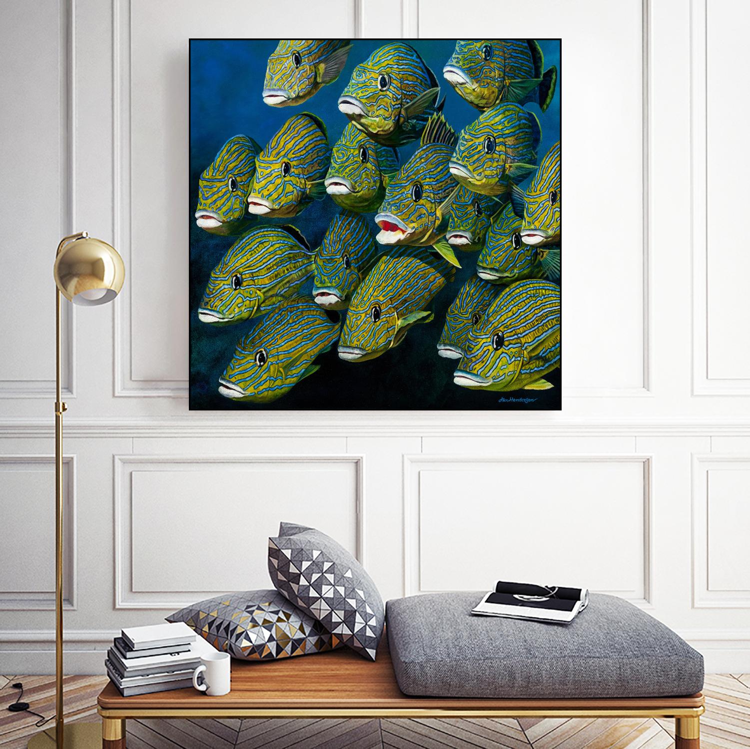 Shoal of Grunts by Jan Henderson on GIANT ART - multicolor animals