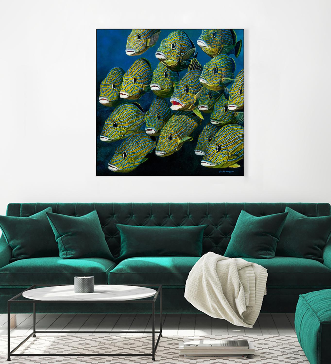 Shoal of Grunts by Jan Henderson on GIANT ART - multicolor animals