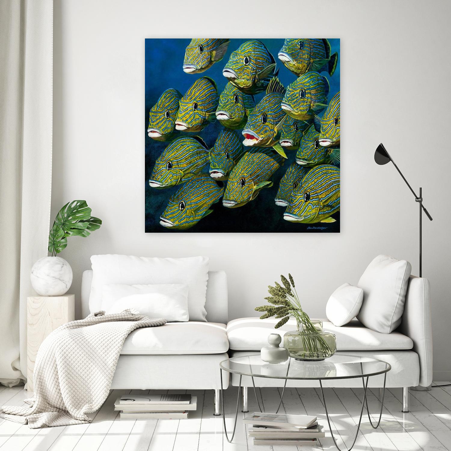 Shoal of Grunts by Jan Henderson on GIANT ART - multicolor animals