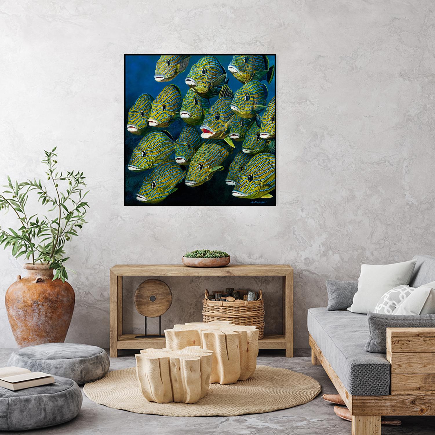 Shoal of Grunts by Jan Henderson on GIANT ART - multicolor animals