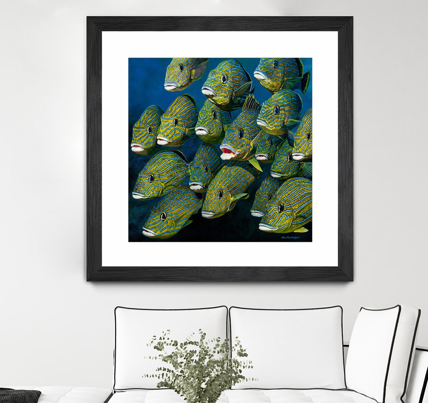 Shoal of Grunts by Jan Henderson on GIANT ART - multicolor animals