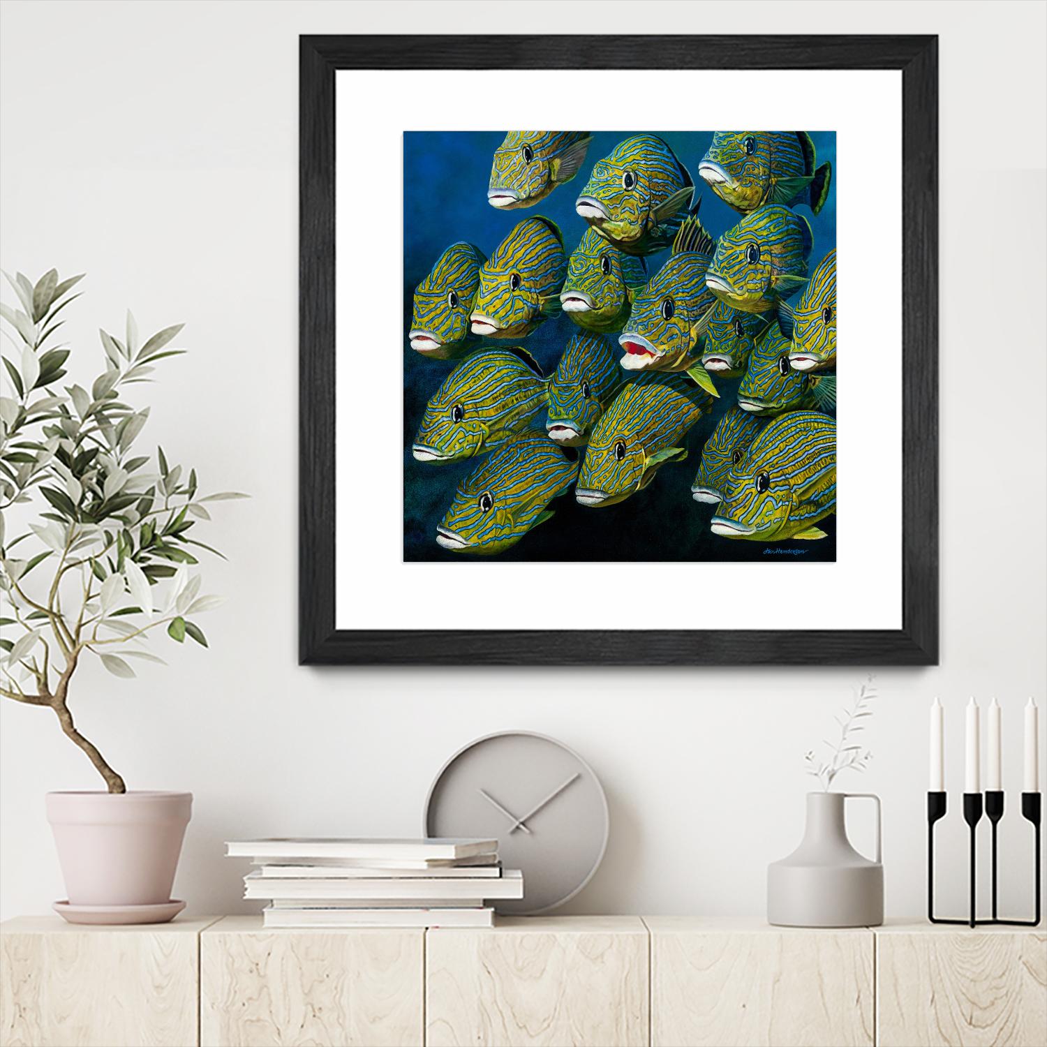 Shoal of Grunts by Jan Henderson on GIANT ART - multicolor animals