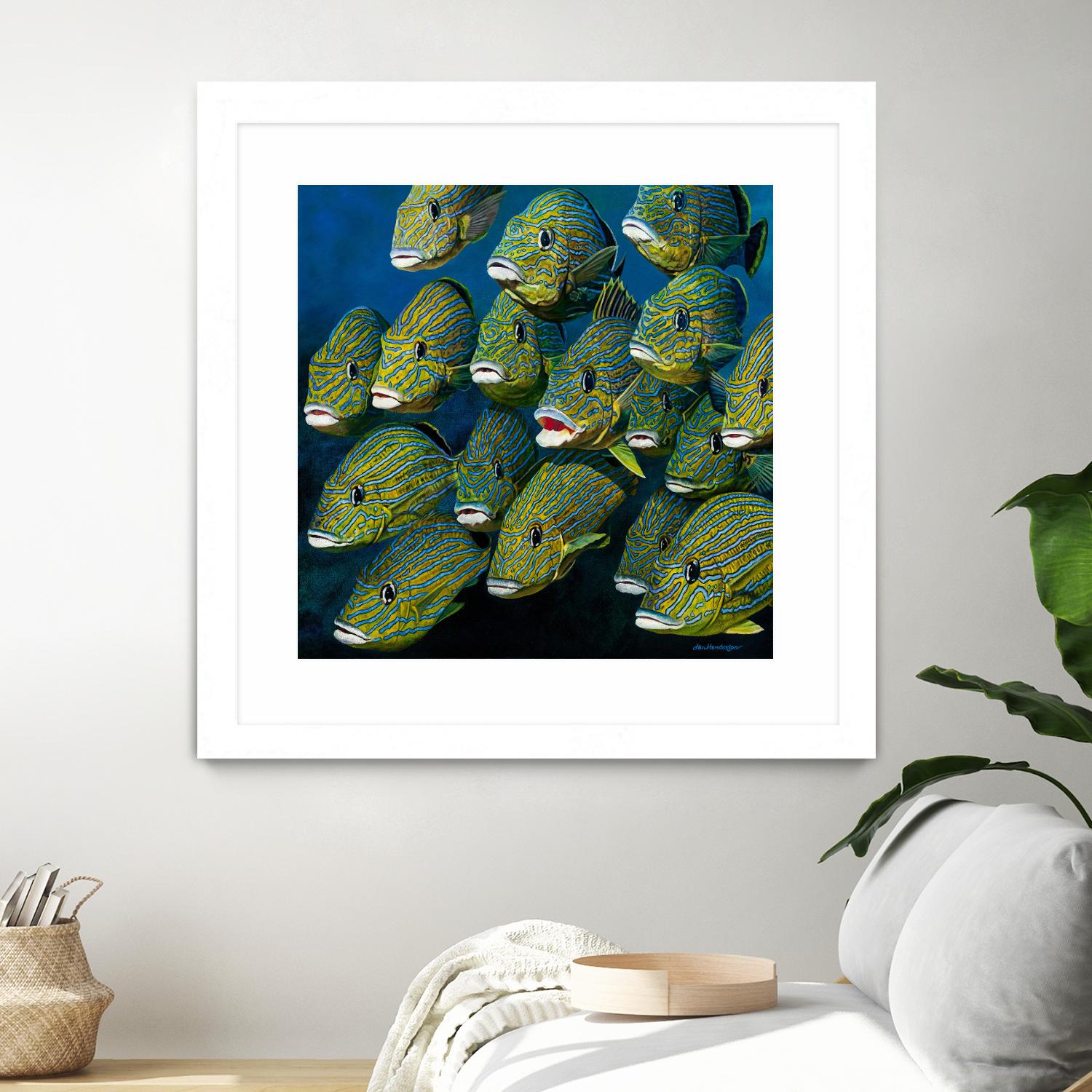 Shoal of Grunts by Jan Henderson on GIANT ART - multicolor animals