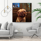 Uptown Pug by Lucia Heffernan on GIANT ART - multicolor urban/pop surrealism; animals