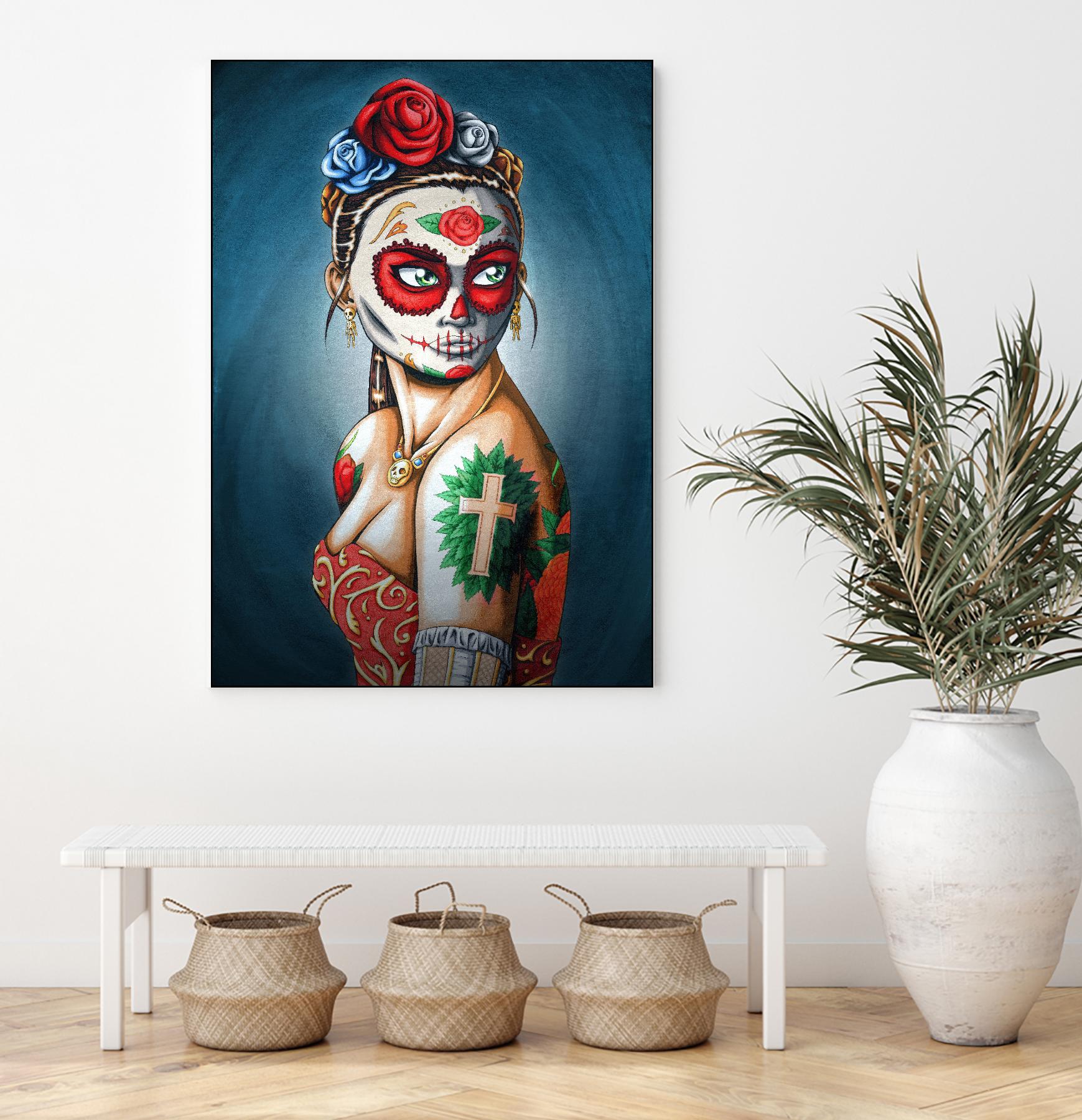 Luna by Nicholas Ivins on GIANT ART - multicolor urban/pop surrealism; ethnic