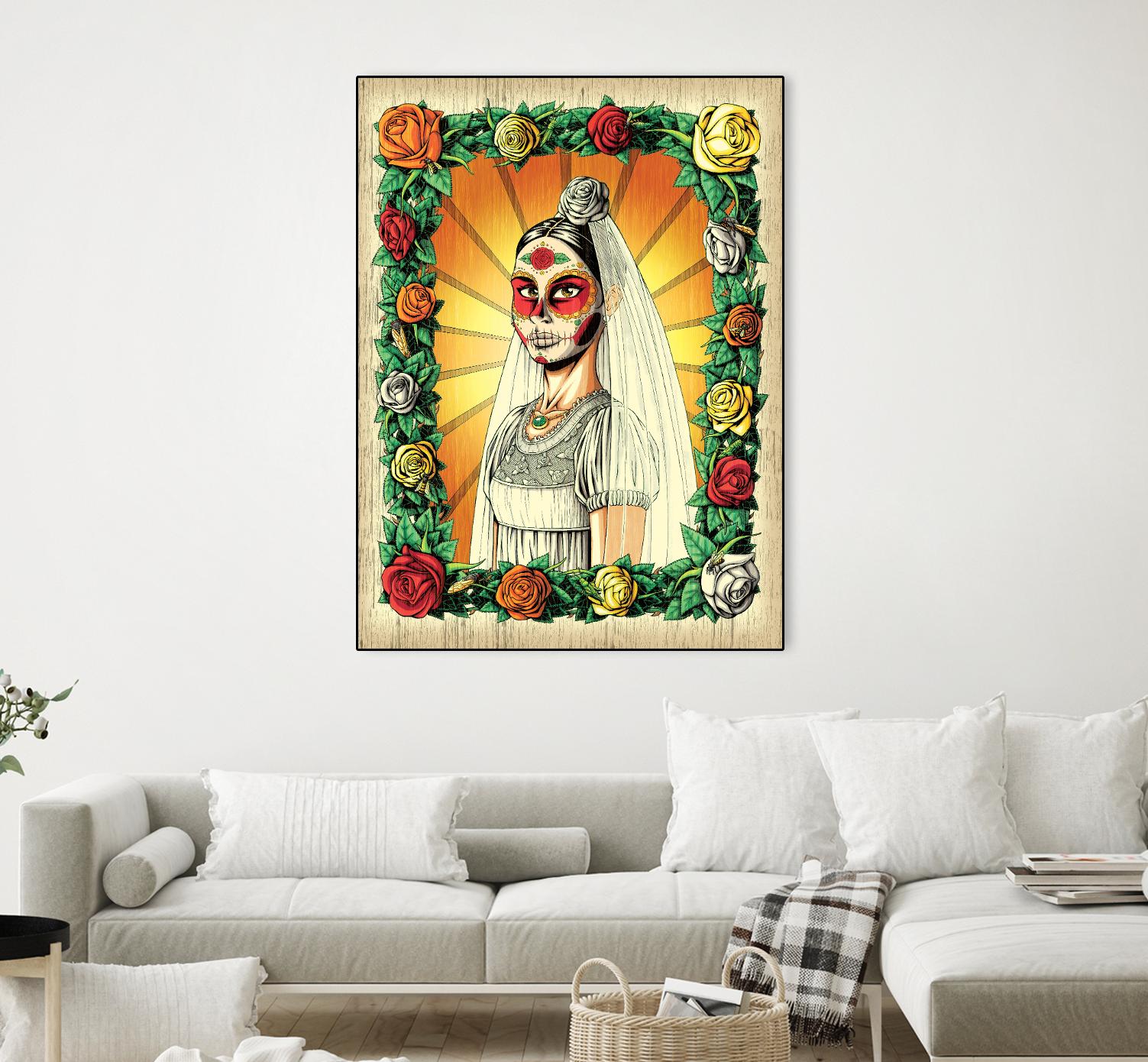 Muerta Bride by Nicholas Ivins on GIANT ART - multicolor urban/pop surrealism; ethnic