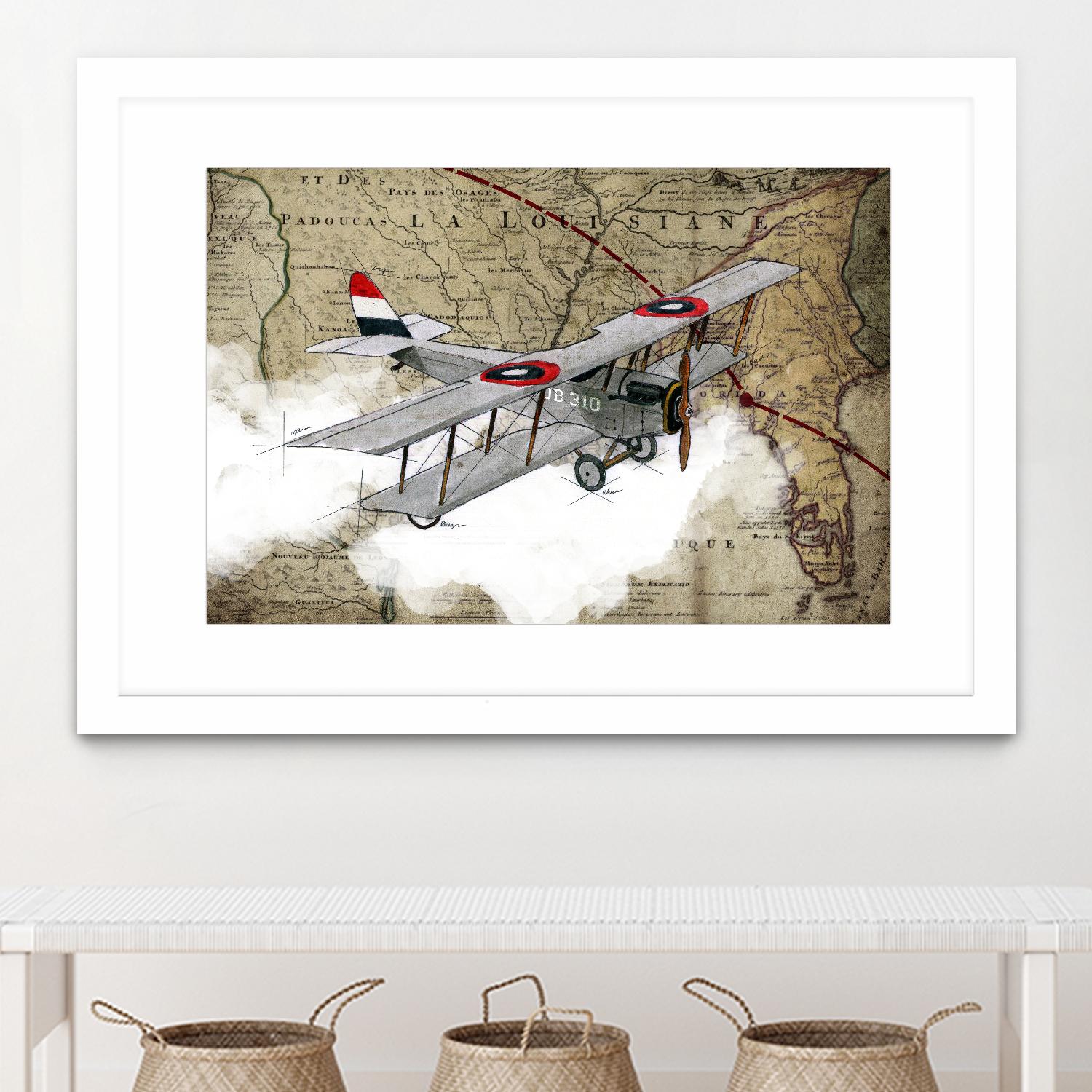 Biplane 4 by GraphINC Studio on GIANT ART - multicolor vintage