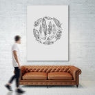 Feather Circle by Incado on GIANT ART - multicolor floral/still life