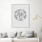 Feather Circle by Incado on GIANT ART - multicolor floral/still life
