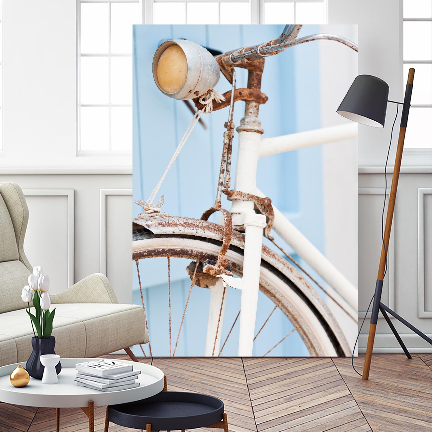 Old Bike by PhotoINC Studio on GIANT ART - multicolor photography; floral/still life
