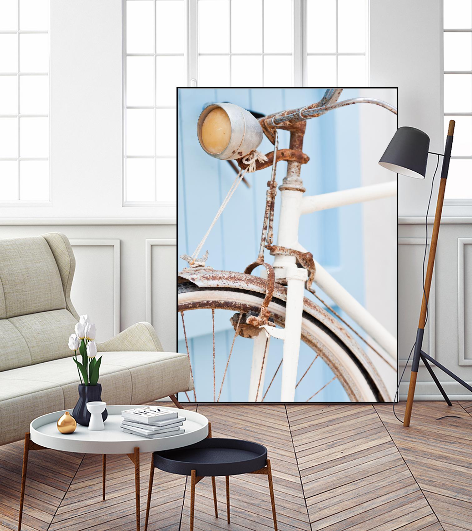 Old Bike by PhotoINC Studio on GIANT ART - multicolor photography; floral/still life