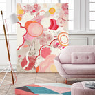 Funny Bunnies Come To The Party by Maggie Kleinpeter on GIANT ART - multicolor abstracts; contemporary