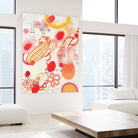 Funnie Bunnies Go To Space by Maggie Kleinpeter on GIANT ART - multicolor abstracts; contemporary