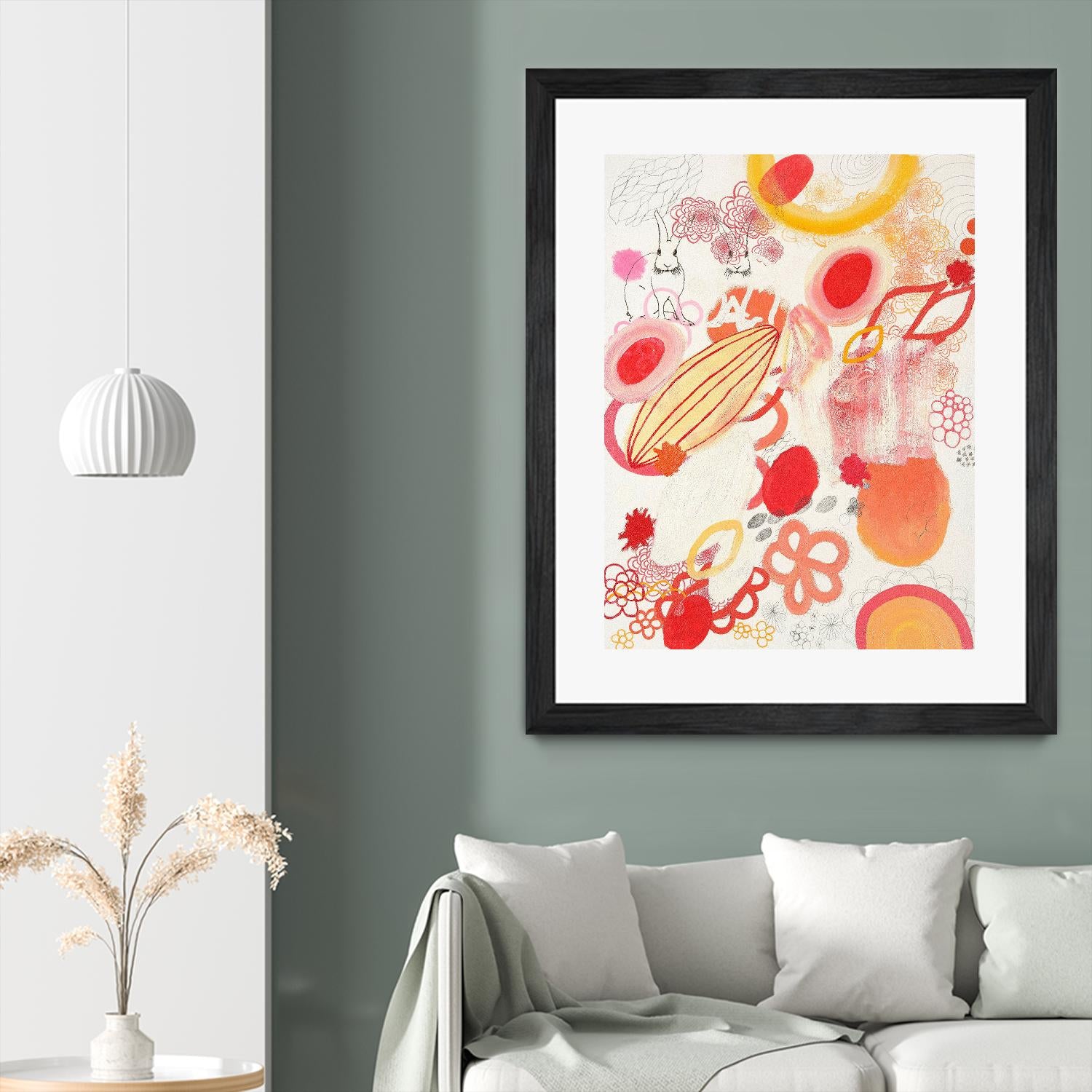 Funnie Bunnies Go To Space by Maggie Kleinpeter on GIANT ART - multicolor abstracts; contemporary