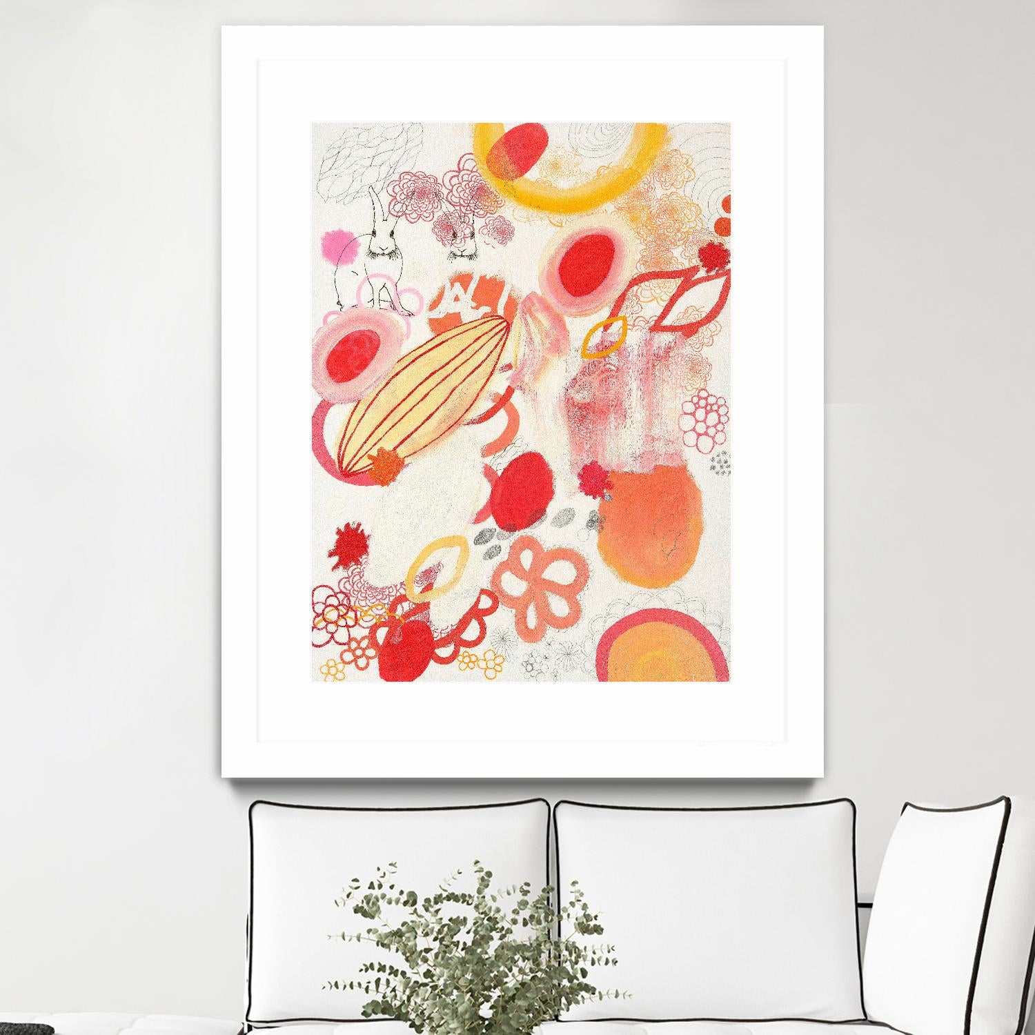 Funnie Bunnies Go To Space by Maggie Kleinpeter on GIANT ART - multicolor abstracts; contemporary