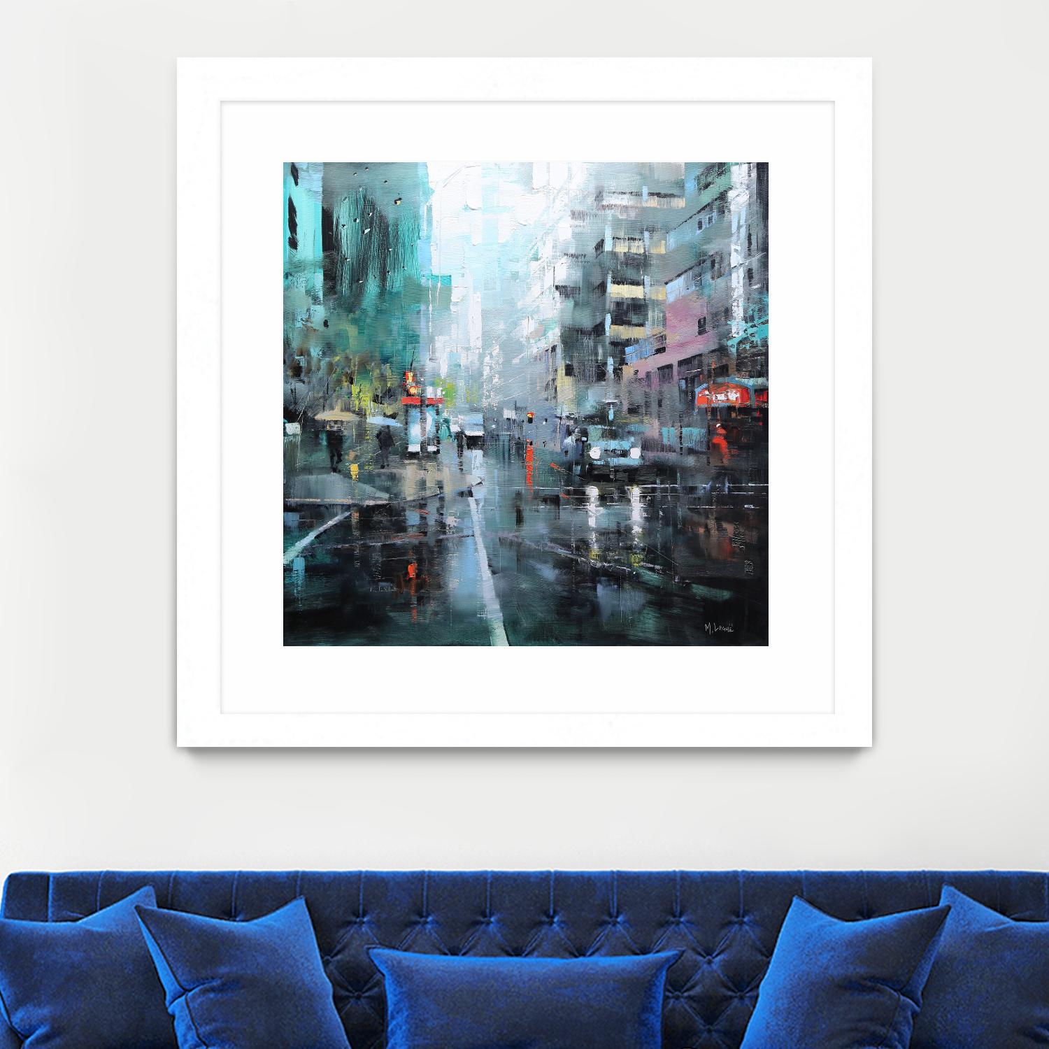 Montreal Turquoise Rain by Mark Lague on GIANT ART - multicolor landscapes