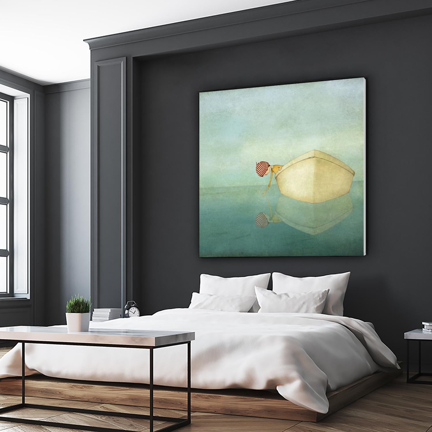 On the Sea by Maja Lindberg on GIANT ART - multicolor urban/pop surrealism; children