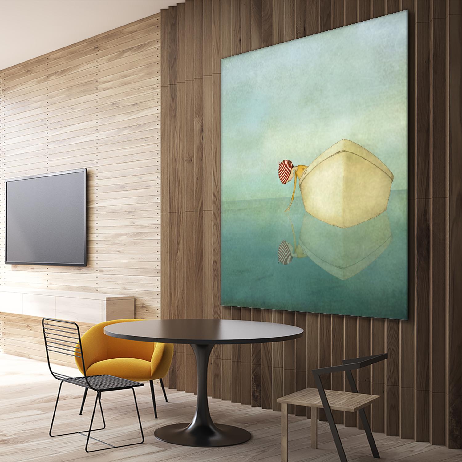 On the Sea by Maja Lindberg on GIANT ART - multicolor urban/pop surrealism; children
