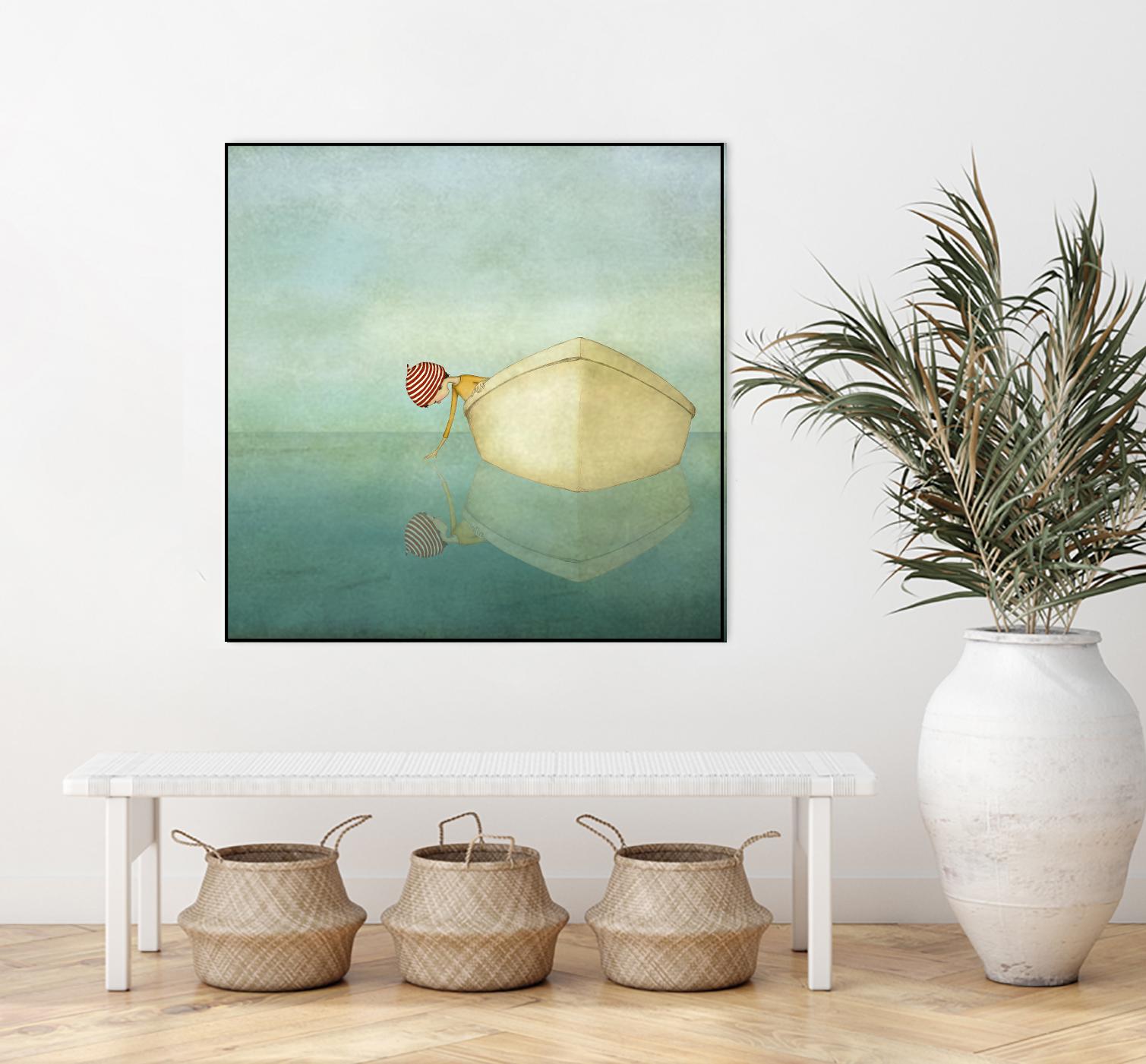 On the Sea by Maja Lindberg on GIANT ART - multicolor urban/pop surrealism; children