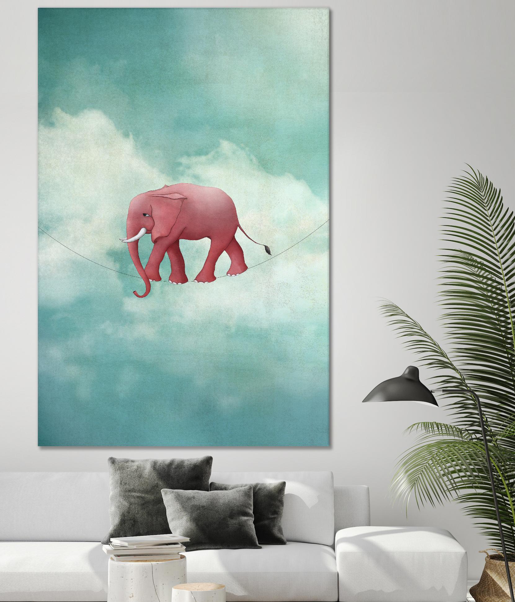 Walking on a Thin Line by Maja Lindberg on GIANT ART - multicolor urban/pop surrealism; children; animals