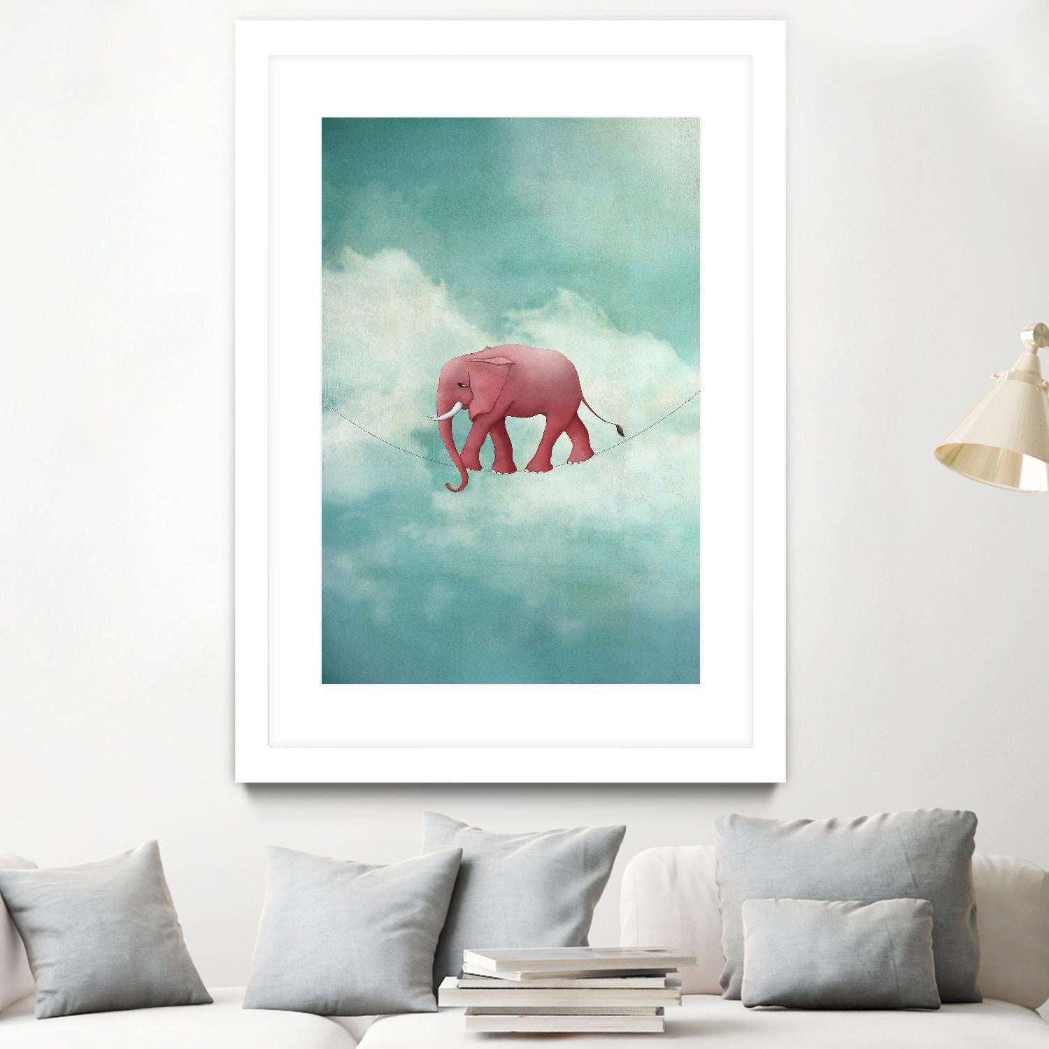 Walking on a Thin Line by Maja Lindberg on GIANT ART - multicolor urban/pop surrealism; children; animals