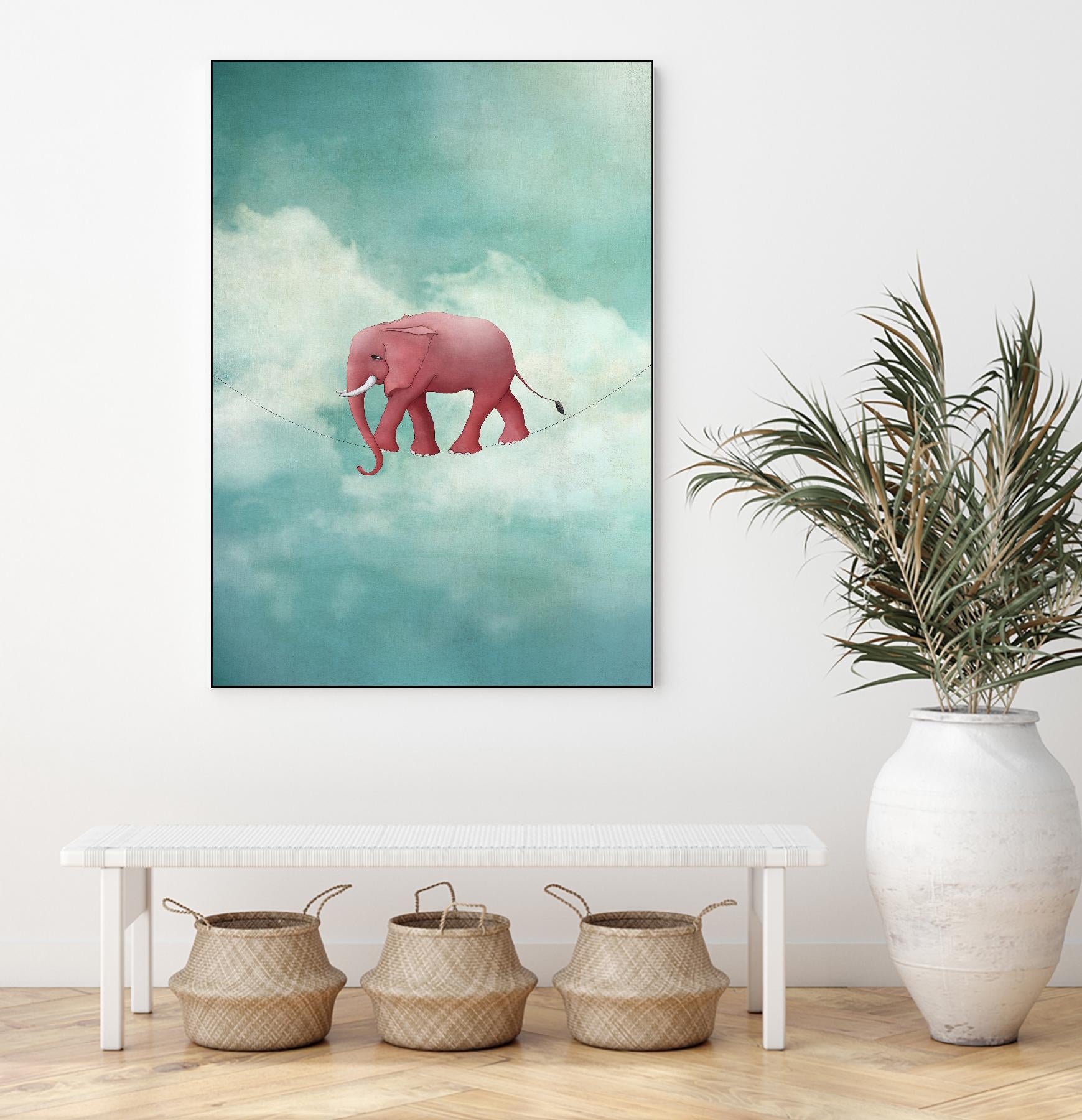 Walking on a Thin Line by Maja Lindberg on GIANT ART - multicolor urban/pop surrealism; children; animals