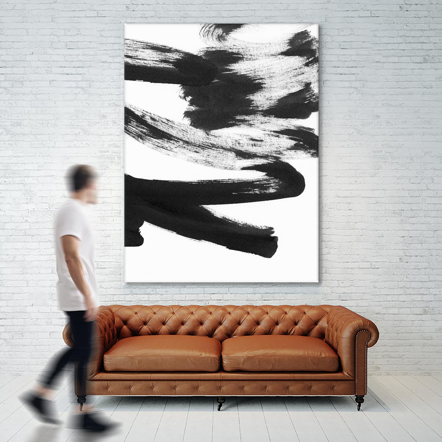 Black and White Strokes 5 by Iris Lehnhardt on GIANT ART - multicolor abstracts; contemporary