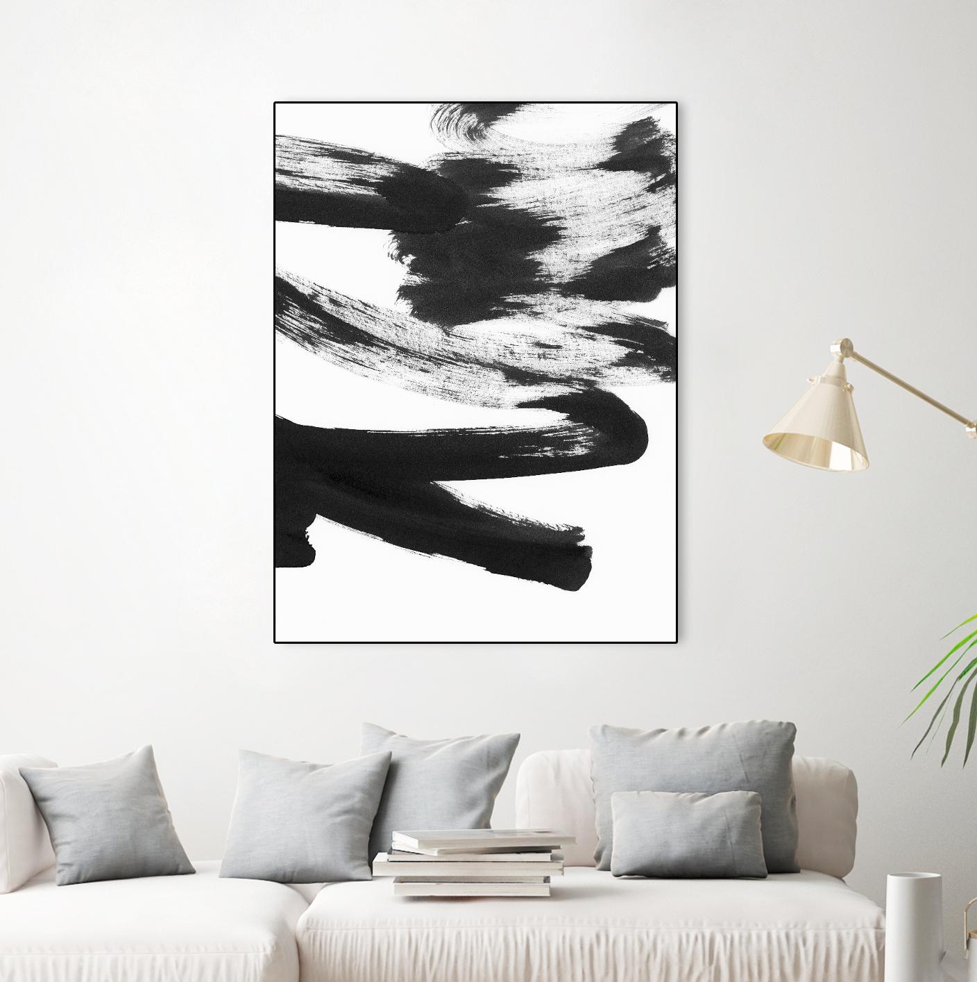 Black and White Strokes 5 by Iris Lehnhardt on GIANT ART - multicolor abstracts; contemporary