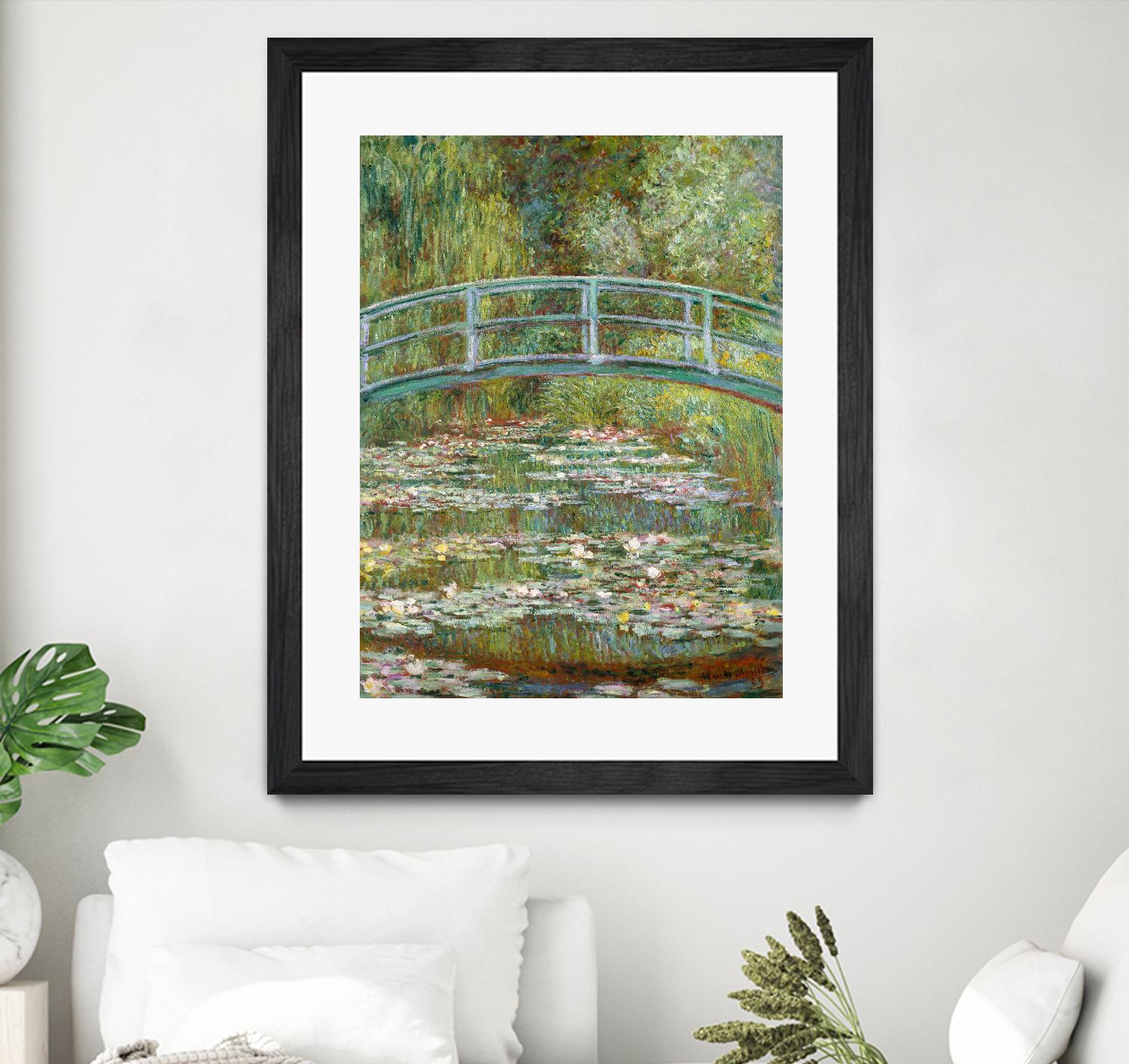 Bridge over a Pond of Water Lilies, 1899 by Claude Monet on GIANT ART - blue abstract