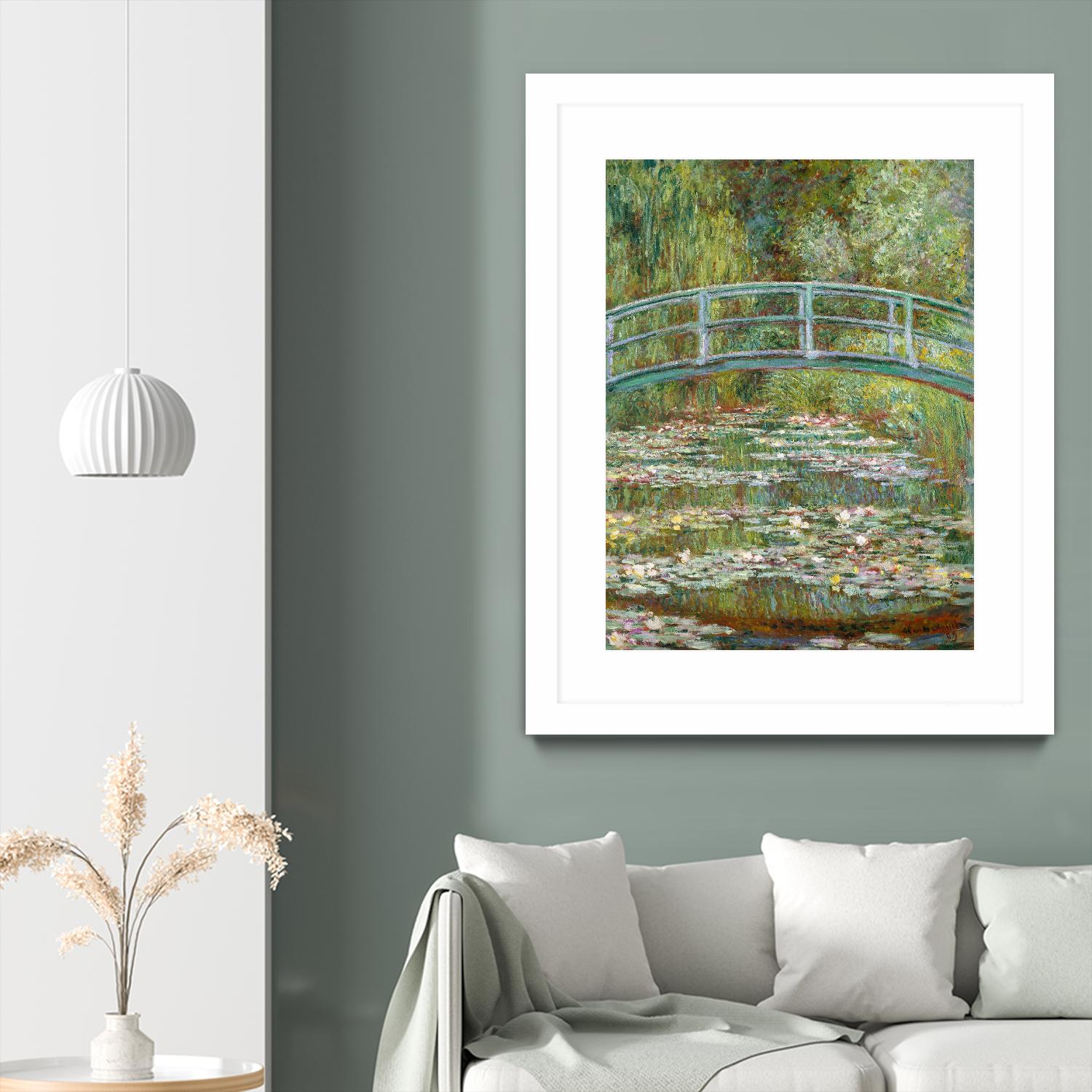 Bridge over a Pond of Water Lilies, 1899 by Claude Monet on GIANT ART - blue abstract