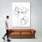 Fine Line 6 by Design Fabrikken on GIANT ART - black,white contemporary, floral/still life, flowers