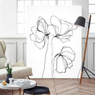Fine Line 6 by Design Fabrikken on GIANT ART - black,white contemporary, floral/still life, flowers