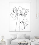 Fine Line 6 by Design Fabrikken on GIANT ART - black,white contemporary, floral/still life, flowers