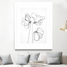 Fine Line 6 by Design Fabrikken on GIANT ART - black,white contemporary, floral/still life, flowers