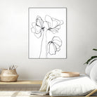 Fine Line 6 by Design Fabrikken on GIANT ART - black,white contemporary, floral/still life, flowers