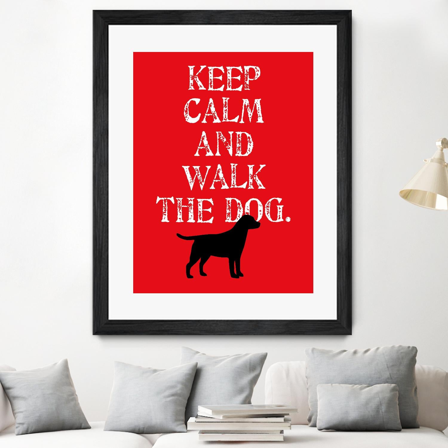 Keep Calm (Labrador) by Ginger Oliphant on GIANT ART - red inspirational, animals, novelty, design/type, dogs, humor, illustration