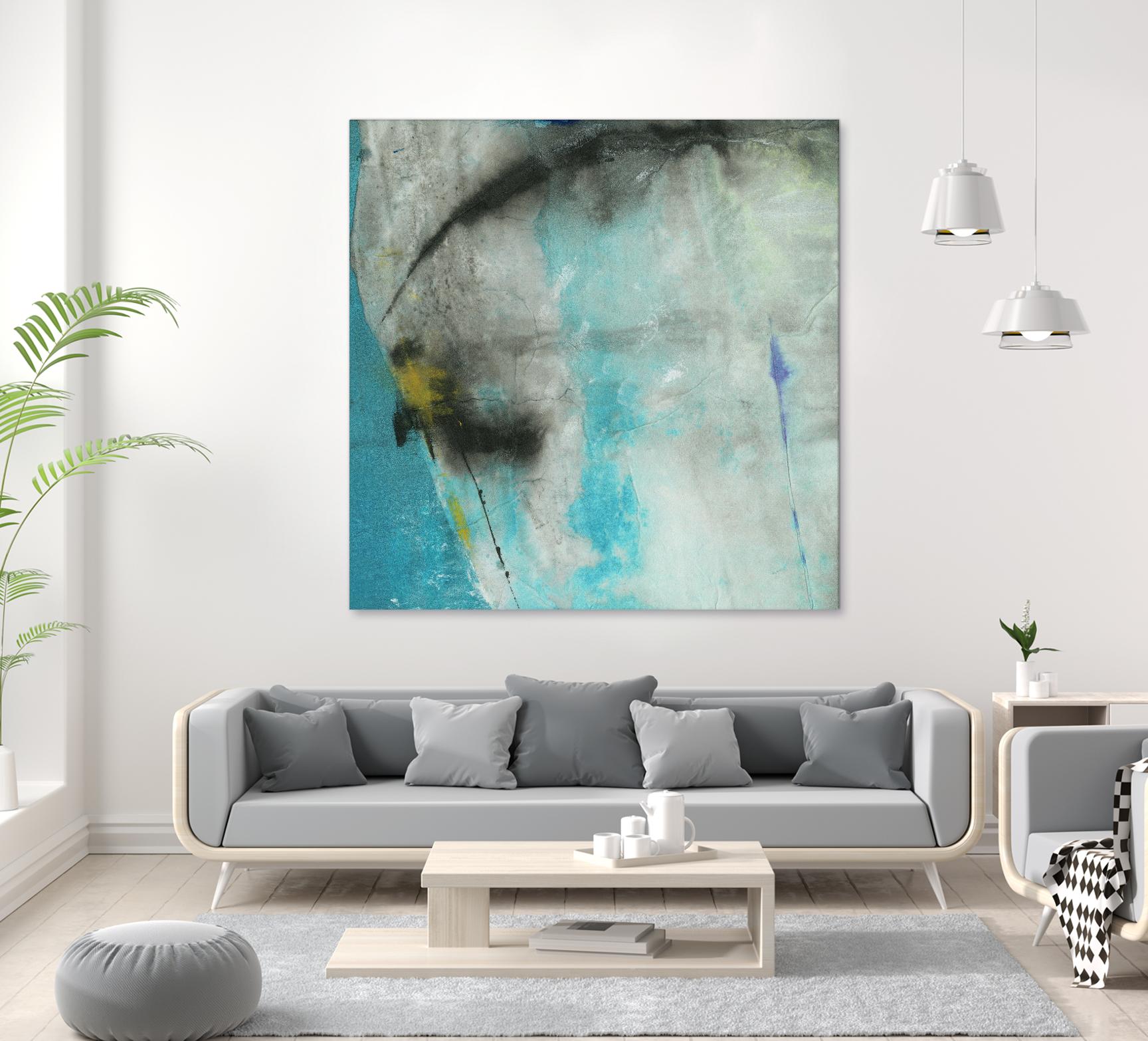Into the Surf One by Michelle Oppenheimer on GIANT ART - grey abstract
