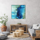Another World I by Michelle Oppenheimer on GIANT ART - turquoise abstract