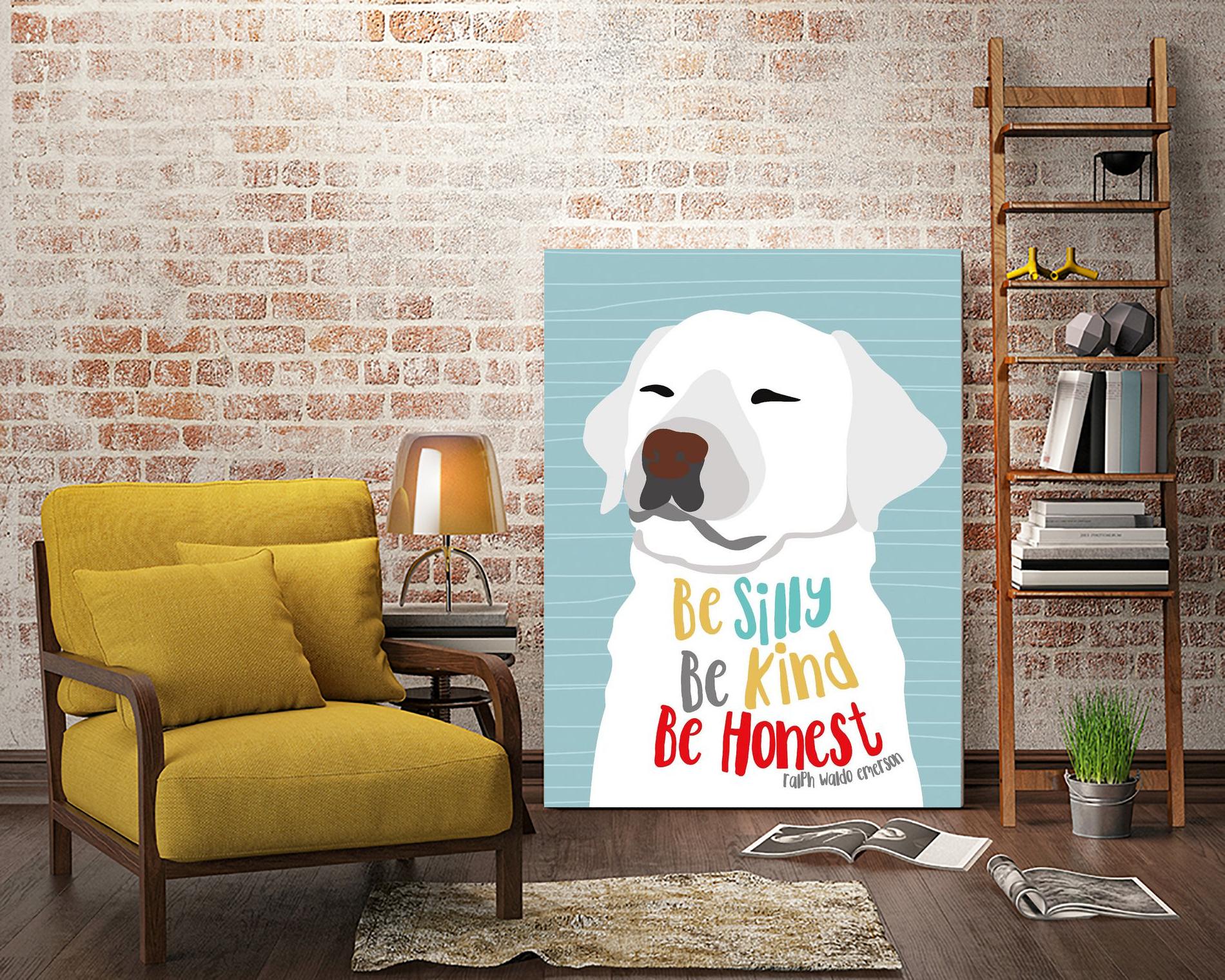 Be Silly, Kind and Honest by Ginger Oliphant on GIANT ART - multicolor animals; inspirational
