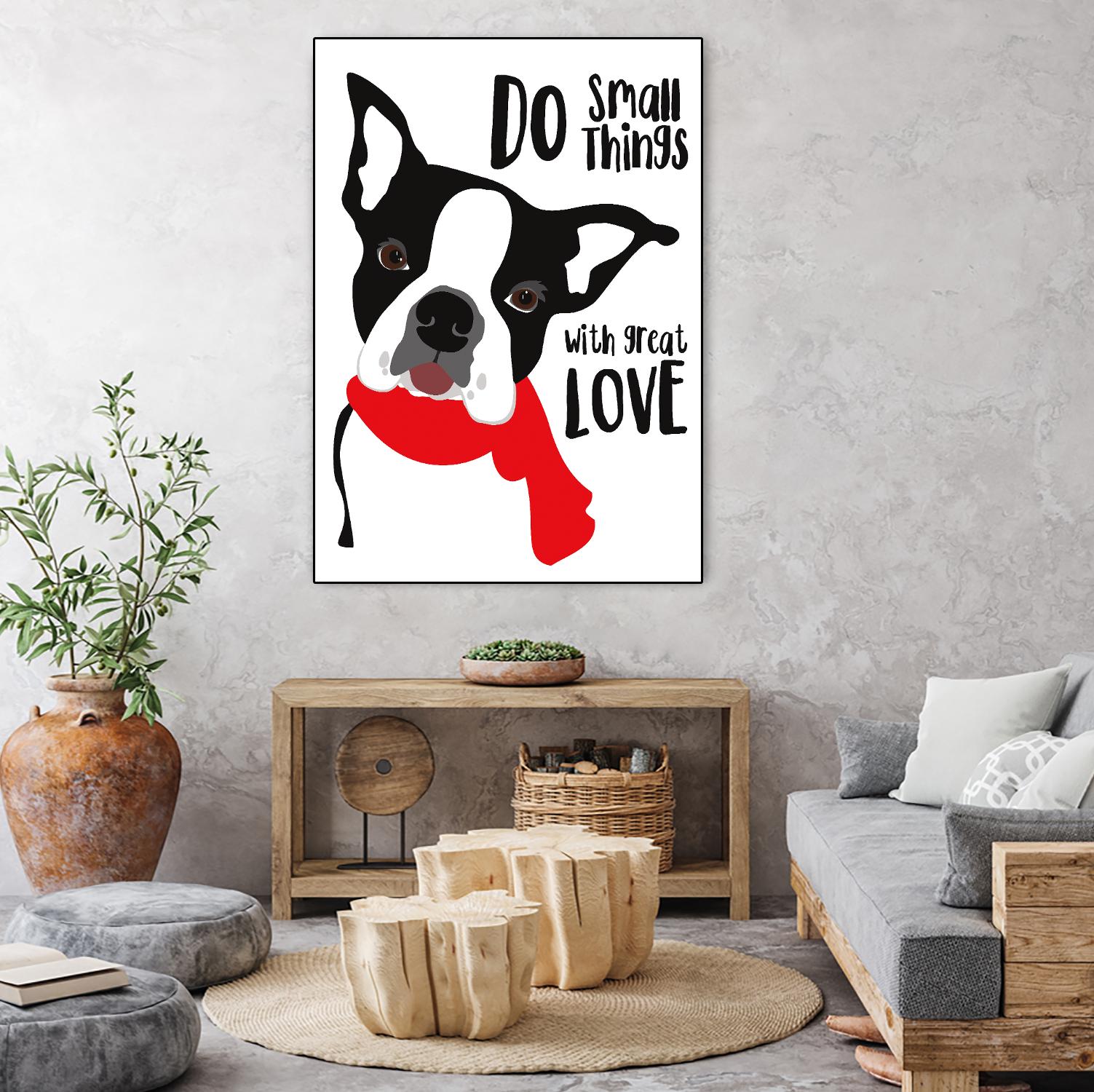 Do Small Things with Great Love by Ginger Oliphant on GIANT ART - multicolor animals; inspirational