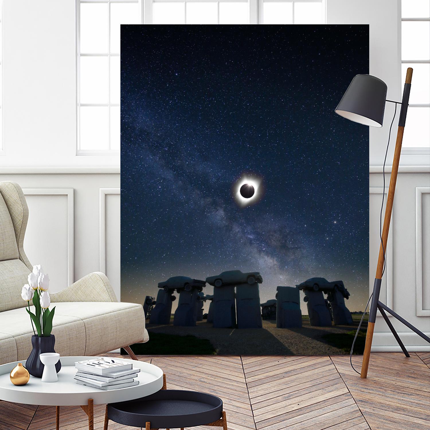 Eclipse at Carhenge by Dale O‚ÄôDell on GIANT ART - multicolor photography; landscapes