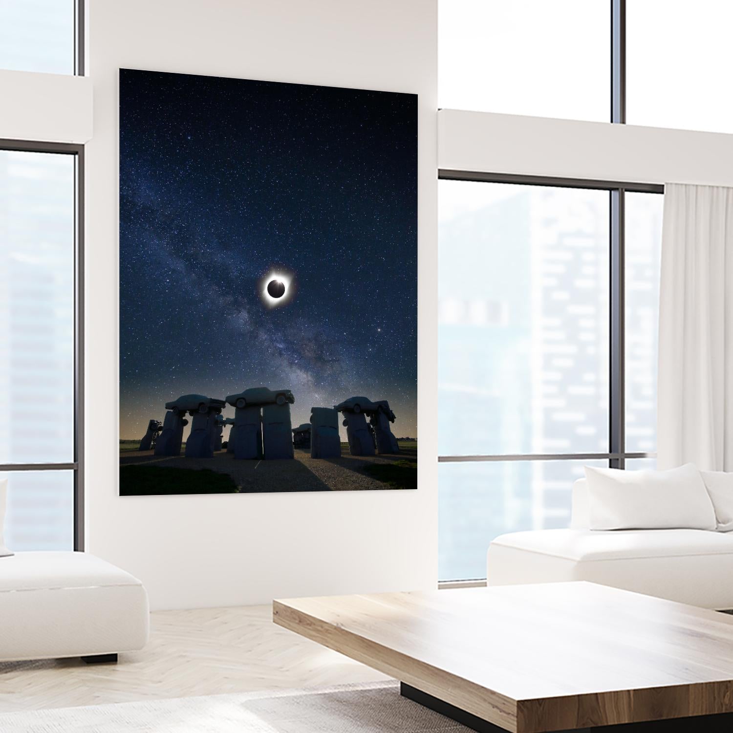 Eclipse at Carhenge by Dale O‚ÄôDell on GIANT ART - multicolor photography; landscapes