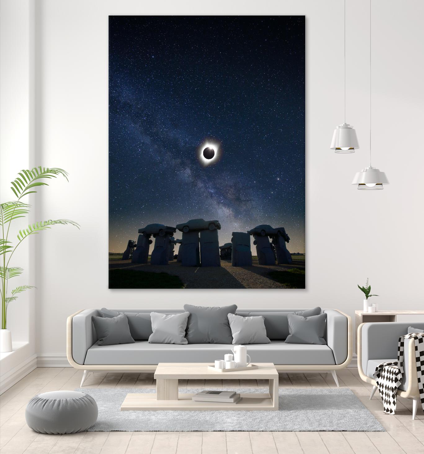Eclipse at Carhenge by Dale O‚ÄôDell on GIANT ART - multicolor photography; landscapes
