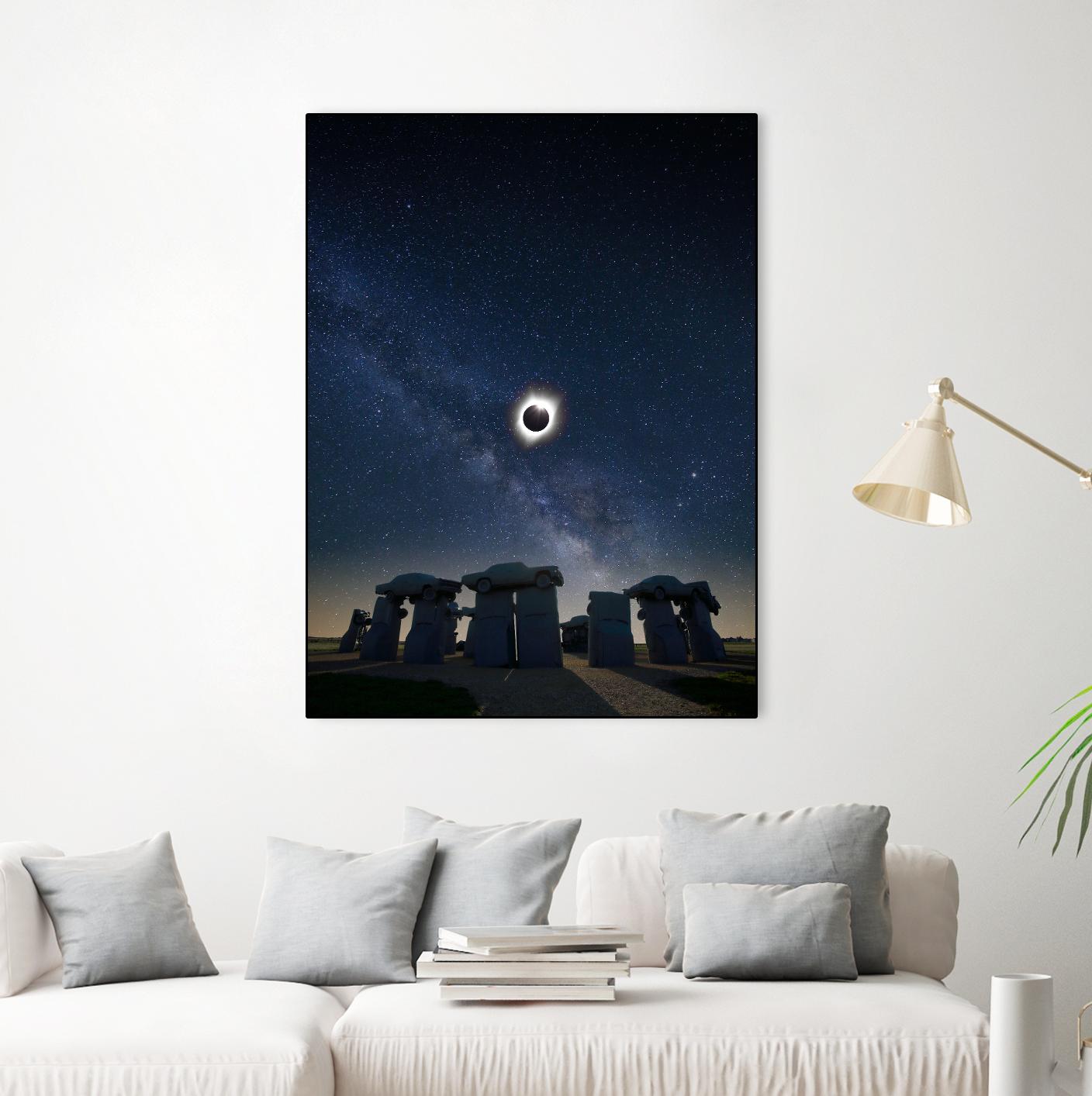 Eclipse at Carhenge by Dale O‚ÄôDell on GIANT ART - multicolor photography; landscapes