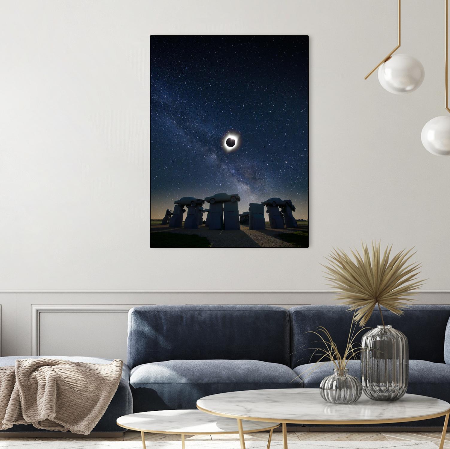 Eclipse at Carhenge by Dale O‚ÄôDell on GIANT ART - multicolor photography; landscapes
