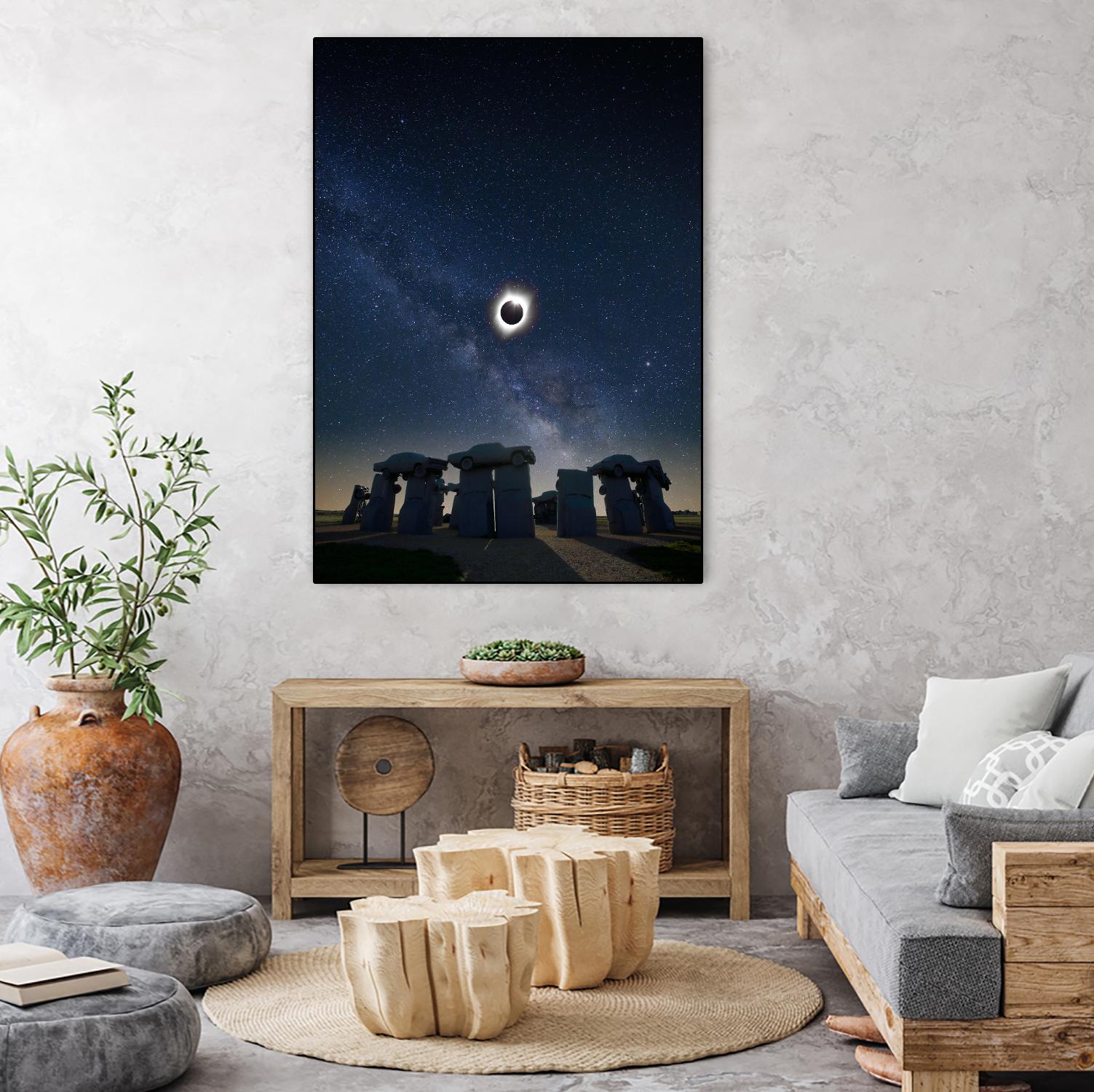 Eclipse at Carhenge by Dale O‚ÄôDell on GIANT ART - multicolor photography; landscapes