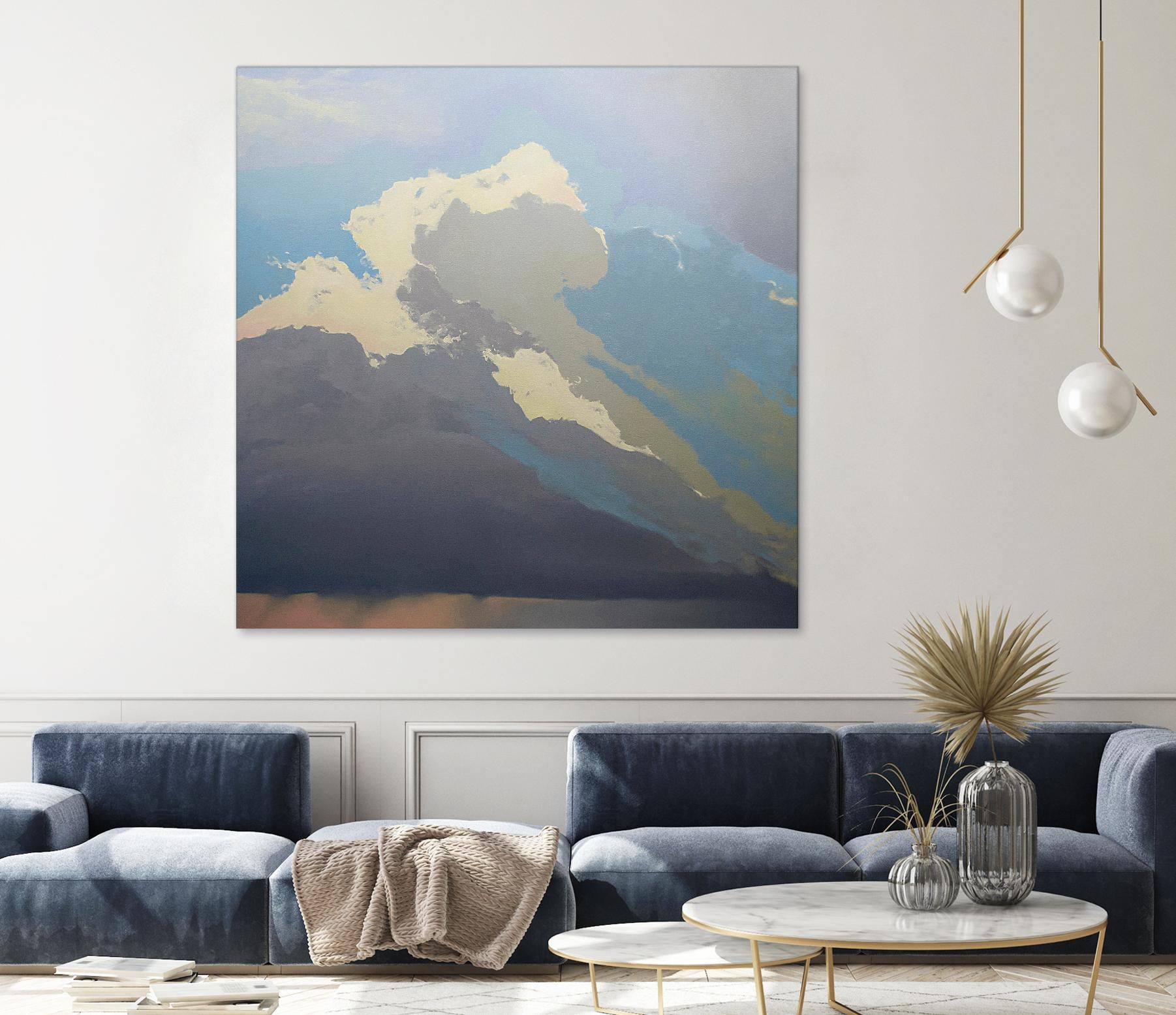 Storm over Chisos by Cap Pannell on GIANT ART - blue, white contemporary, landscapes, clouds, storms