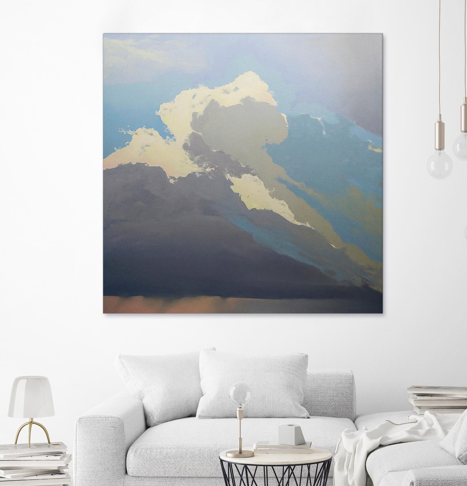 Storm over Chisos by Cap Pannell on GIANT ART - blue, white contemporary, landscapes, clouds, storms
