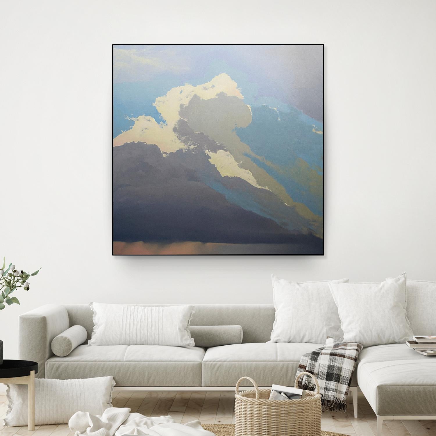 Storm over Chisos by Cap Pannell on GIANT ART - blue, white contemporary, landscapes, clouds, storms